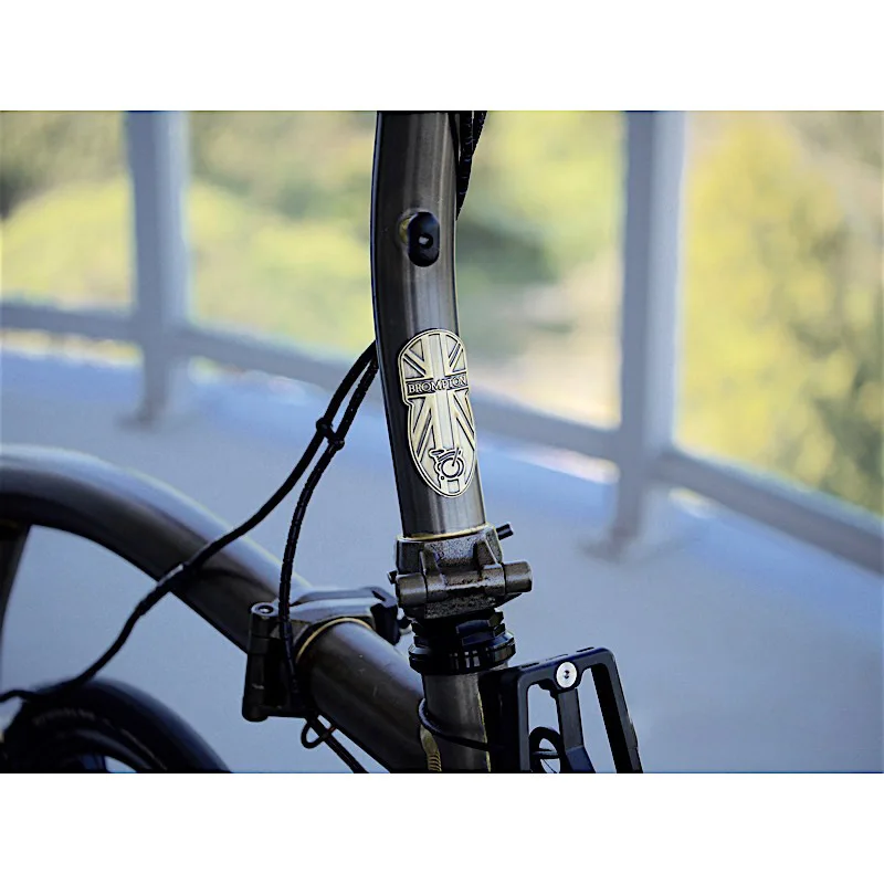 TWTOPSE Стабильный металлический значок для велосипеда, наклейка на голову для Бромптона, наклейка на значок, наклейка на голову, наклейка на руль, деталь, аксессуар