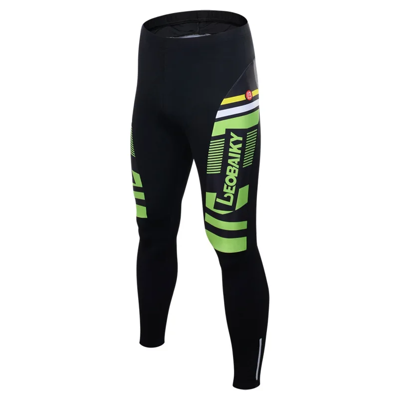 Весенне-осенние штаны для велоспорта, мужские брюки для Mtb, шоссейного велосипеда, мягкие 3D светоотражающие длинные штаны для велоспорта, компрессионные колготки, одежда для фитнеса - Цвет: green4