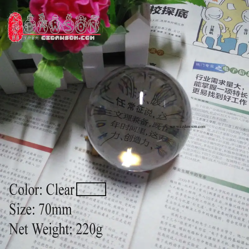 

Acrylic Juggling Ball 7cm 220g Magic Ball (70mm) 2016 new arrived Color Clear 50 Pieces a lot