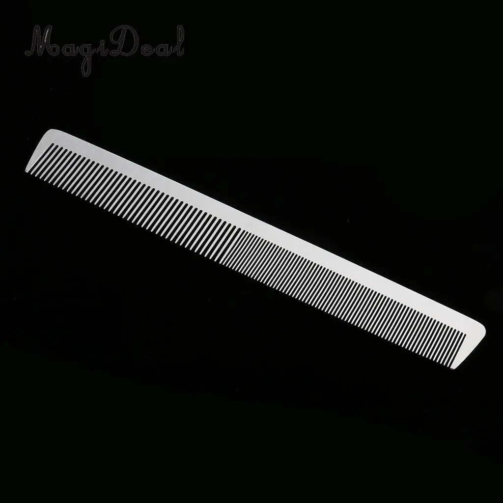 Stainless Steel Salon Barber Hairstyling Hairdressing Heat Resistant Hair Cutting Tool Antistatic Comb Cutting Comb Hairbrush 
