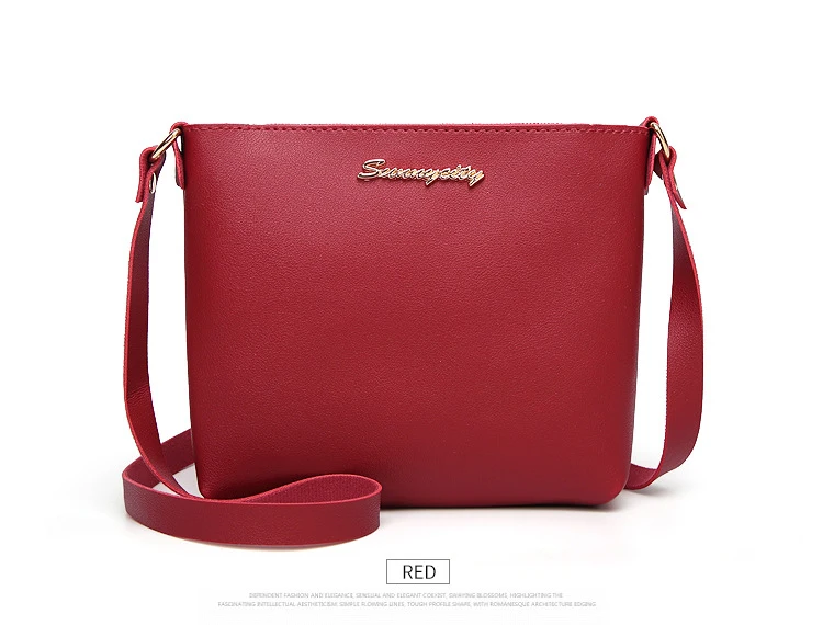 New Women Fashon Letter Shoulder Bags Hot Female Coin Purse Bucket Crossbody Simple Leather Lady Mini Shoulder Bag SS3524 (5)