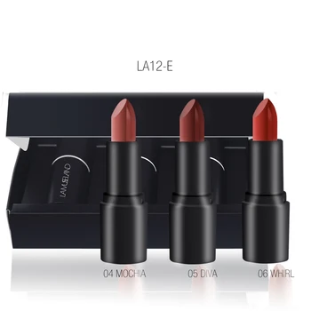 

LAMUSELAND 3Pcs/Set Moisten Waterproof Silk Velvet Lipstick #LA12