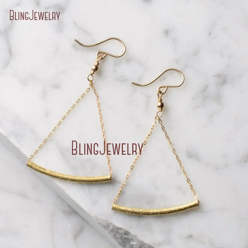 

Curved Bar Earring Triangle Dangle Earrings ER20487