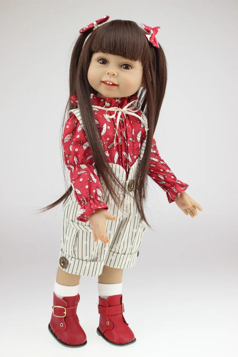 

SEOYO New American Girl Princess Doll Soft Full Silicone 18inch 45cm Hot Sale Dress Up Reborn Baby Doll Girls Children Gift Toy