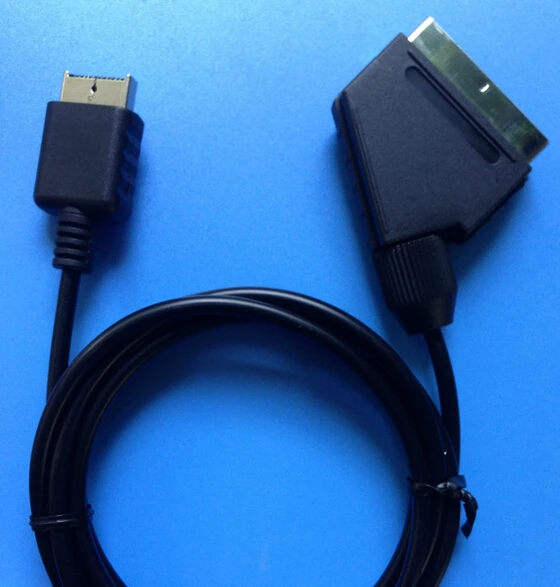 1PCS 1.8M 블랙 Scart RGB 케이블 소니 플레이 스테이션 PS2 PS3 게임 콘솔 액세서리 부품