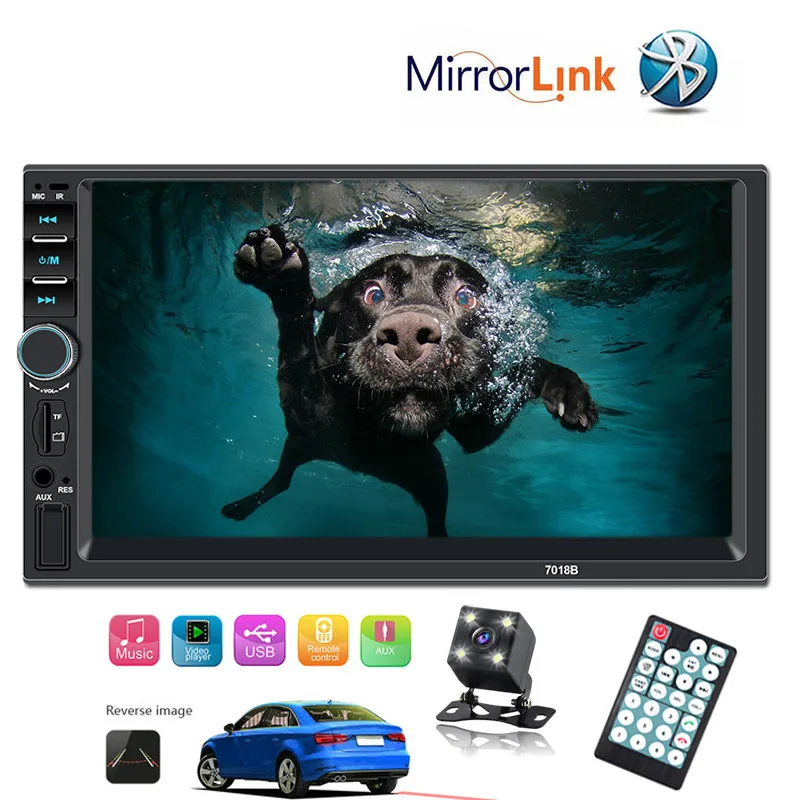 Автомагнитола 2 Din 7 дюймов сенсорный экран Bluetooth USB Mp5 AUX FM|Автомобильные