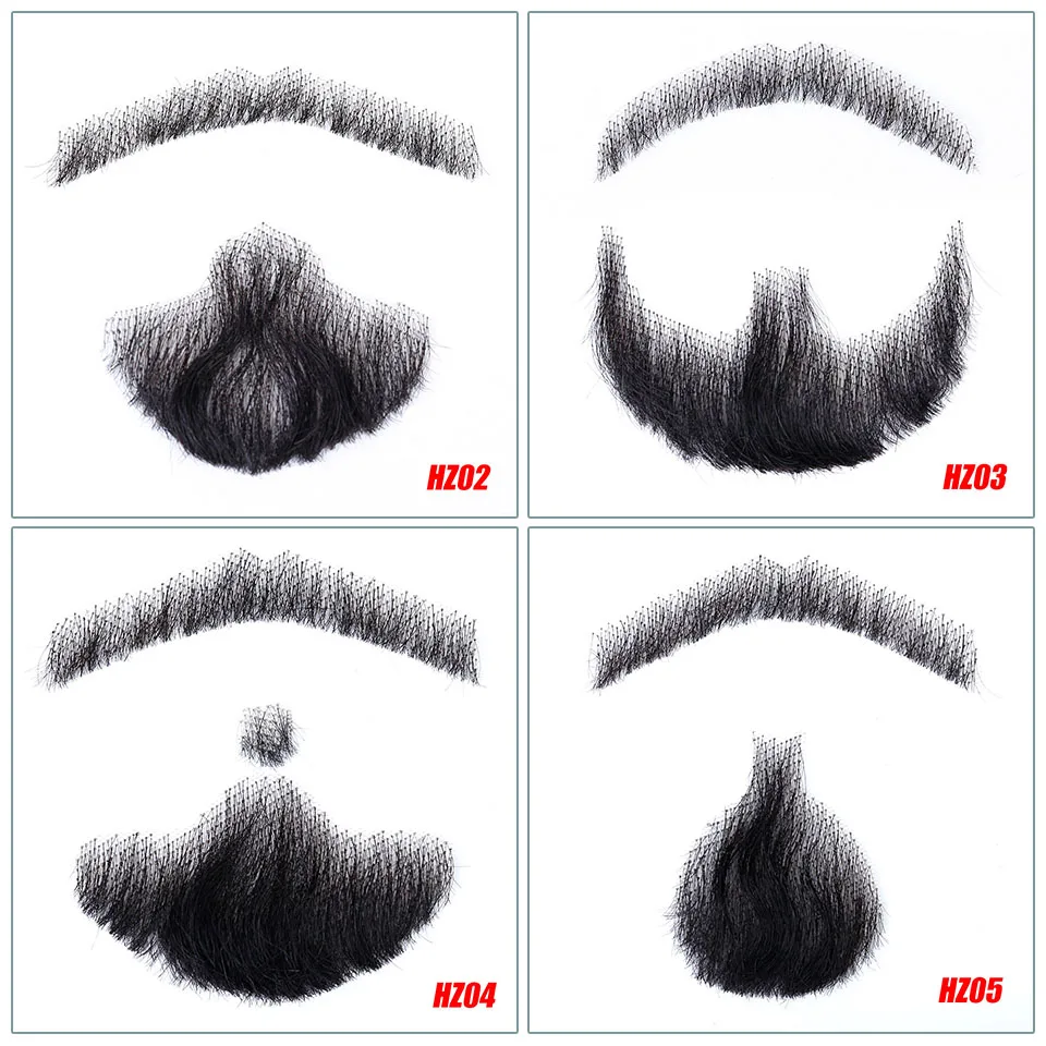 Aosiwig 5 estilo tecer falso barba homem