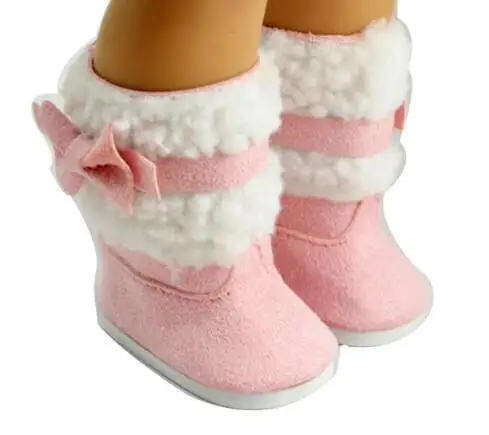 

Pink Warm Boots doll shoes for 18" inch american girl doll for baby gift