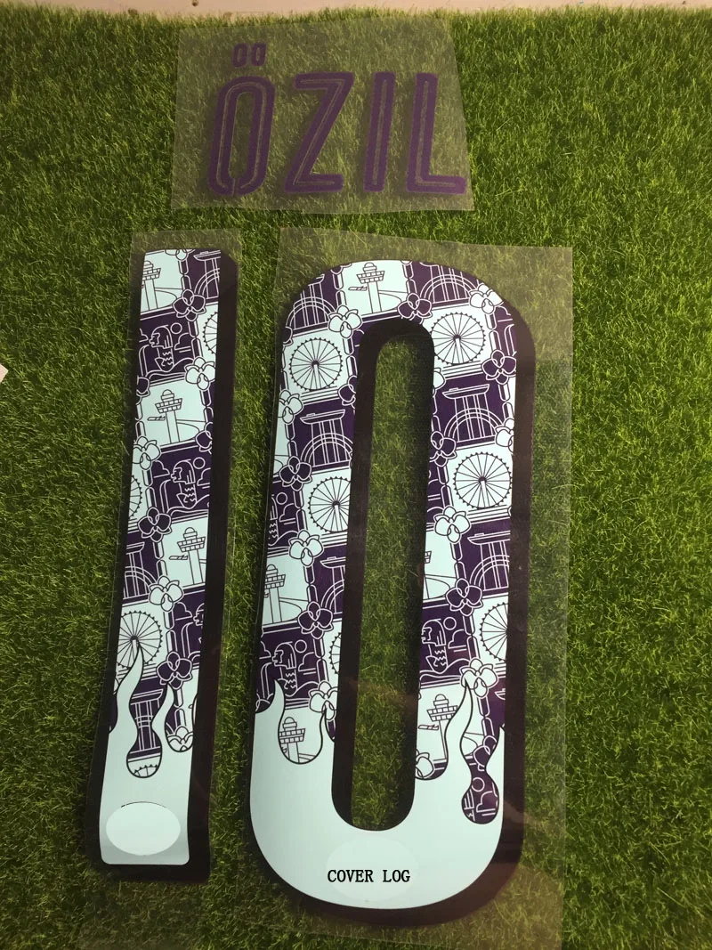 Сингапур Nameset Ozil aubareyang печать может настроить любое имя номер футбольная нашивка Pu материал значок