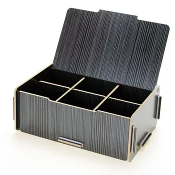 

New MDF Organizer Square Container Storage Case Make up Cotton Pad JewelryName Card Stationery Box For Home Office Desk