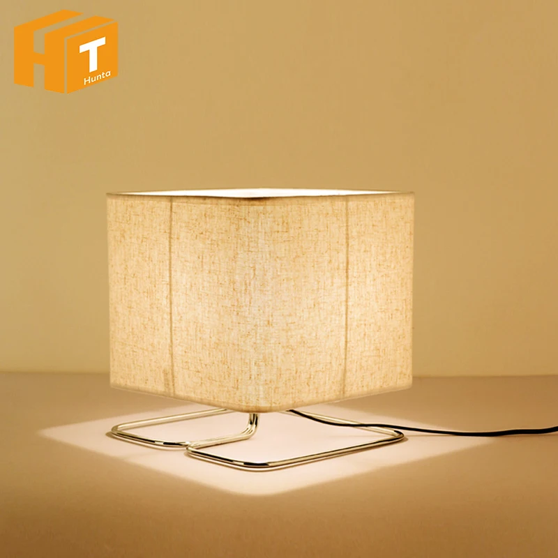 

Modern simple Led reading table lamp,cloth lampshade&iron bracket desk lamp bedroom Office study room living room light fixture