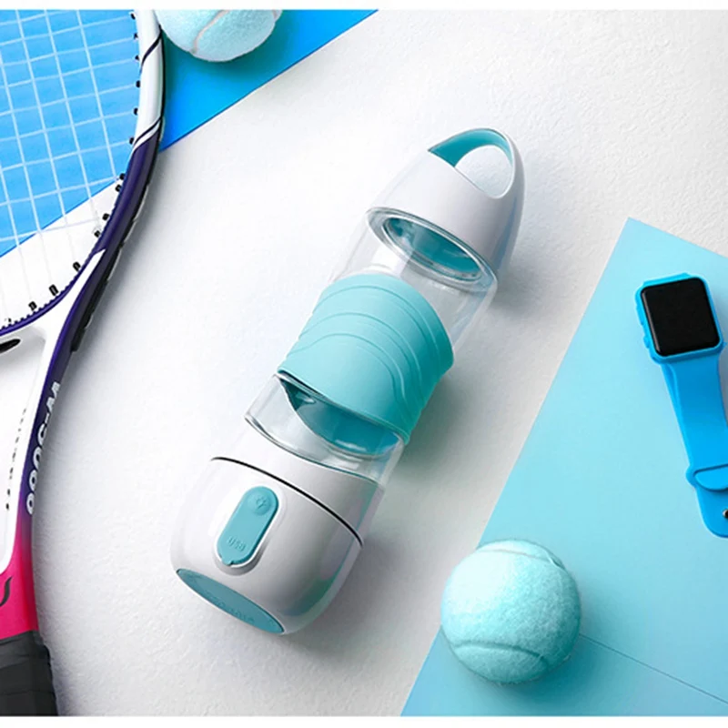 400ML Spray Humidifier Smart Water Bottle Cool Mist Humidifier with LED