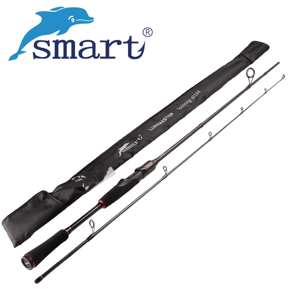 SMART 2.1 m/2.4 m canne à pêche rotative 2 tiges De leurre en carbone Secs canne A pêche bâton Vara De Pescar matériel De pêche Carbono