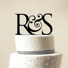 Свадебный Топпер для торта на заказ-Персонализированная монограмма Черный Золотой Серебряный Топпер для торта- Топпер для торта-декор для торта-для невесты