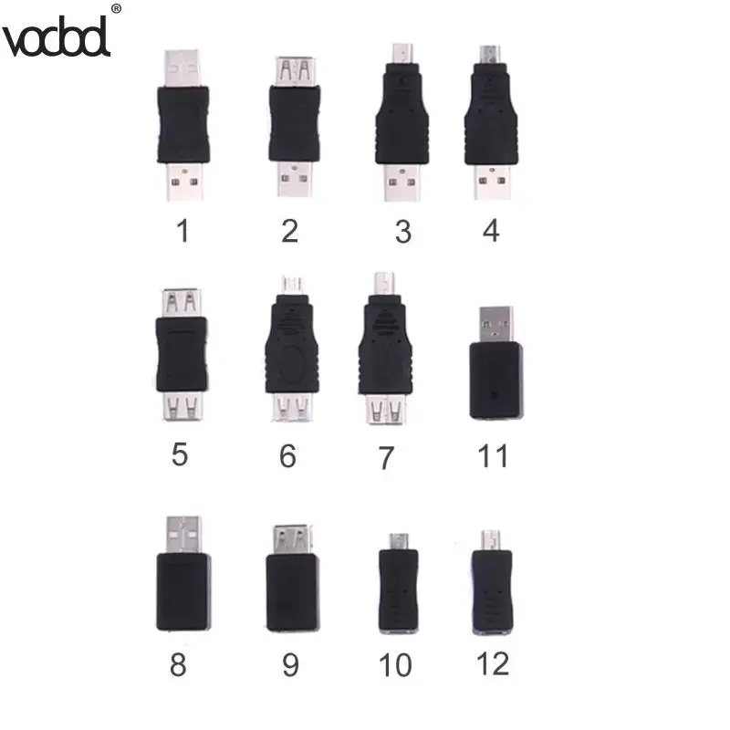 12 шт. USB адаптеры OTG Usb 2 0|Компьютерные кабели и разъемы| |
