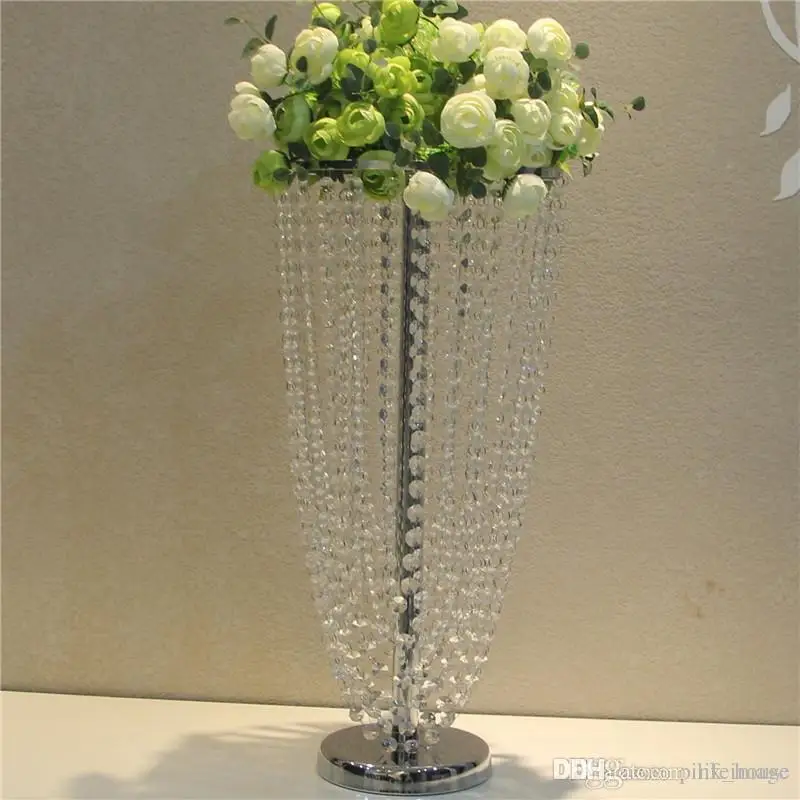 

2018 newest luxury crystal wedding flower stand walkway wedding road lead table centerpieces event party T- stand decoration