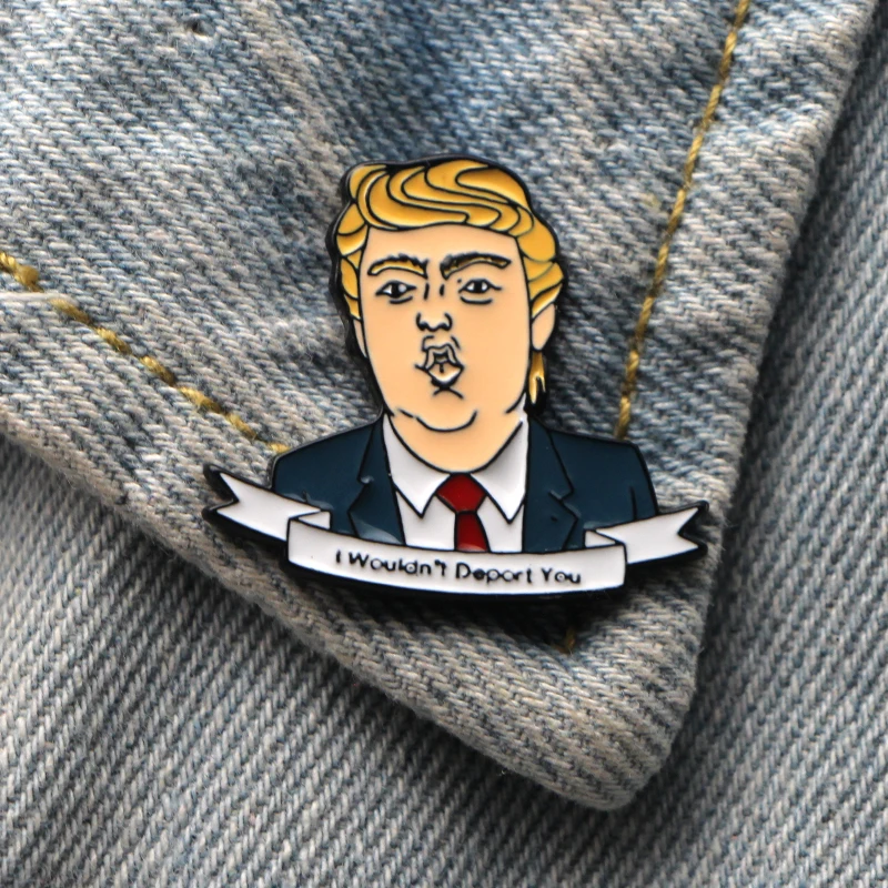 

Homegaga Trump Enamel Zinc Pin for clothes metal Gift Jewelry para bag shirt hat backpack insignia Brooches Badges for men D1905