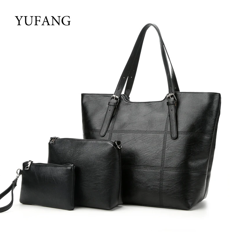 YUFANG 3pcs font b Set b font Bag Luxury Women Leather Composite Bag Designer font b