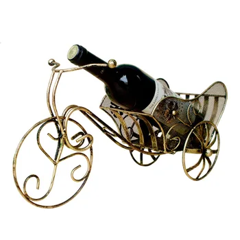 

Vintage Metal Flower Bicycle Model Wine Racks Classic Wine Holder Barware Accessories Wine Rack Kitchen Goods Home Decoration