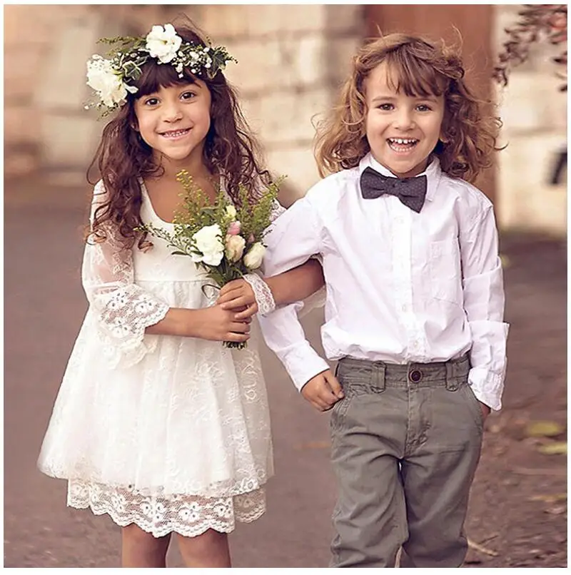 

flower girl lace princess dress birthday and wedding party wear teens girl elegant prom dress on graduation day of honor