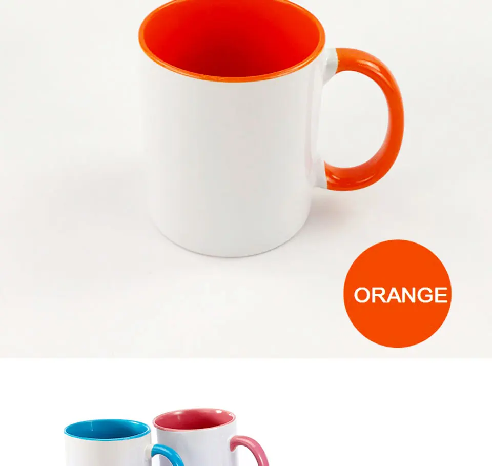 LIQU Personalized DIY photo coffee mug Multi color handle Milk Tea Cups with Custom Picture LOGO Text printing