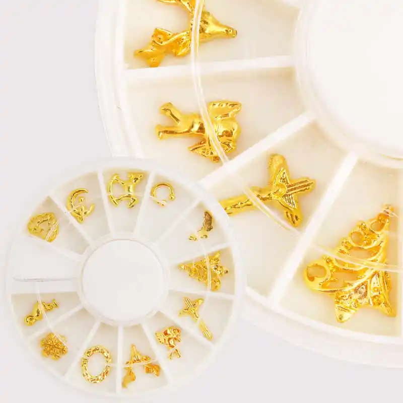 3D золотые металлические аксессуары для украшения ногтей, Морской стиль, принадлежности для ногтей, колеса для маникюра, инструменты для красоты, раковины, дизайн морской звезды