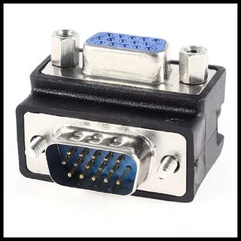 

90 Degree VGA Male to Female Converter M/F Adapter 15 Pins for PC TV