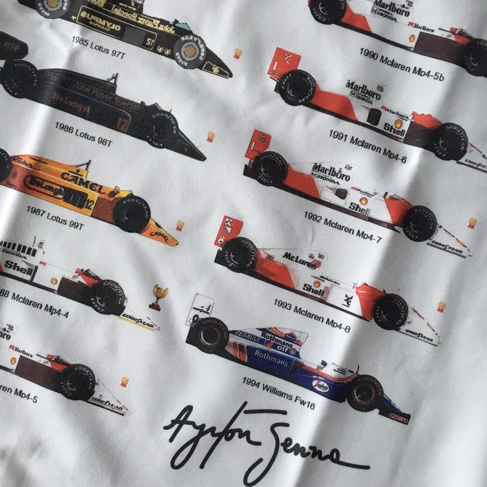 Футболка для всех F1 Айртон Сенна сеннакарс Мужская футболка из лайкры и хлопка
