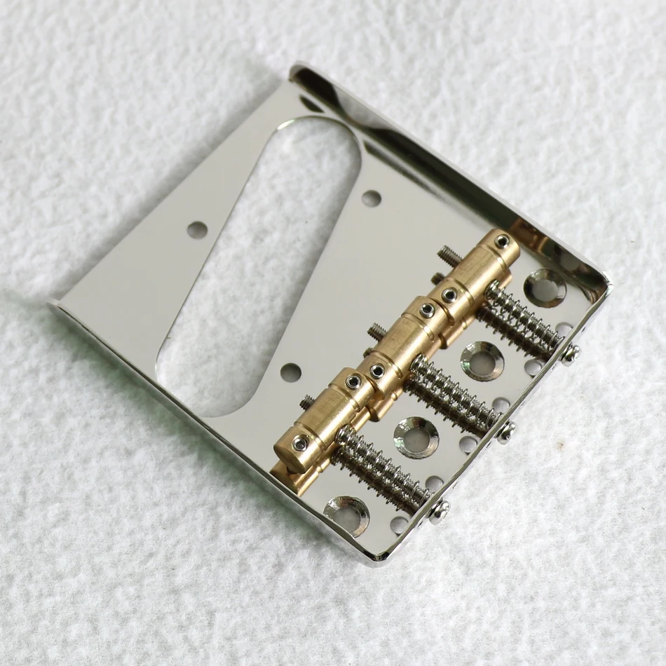 

left handed 3 brass saddles ash tray tl guitar bridge for lefty guitars in chrome /nickel color