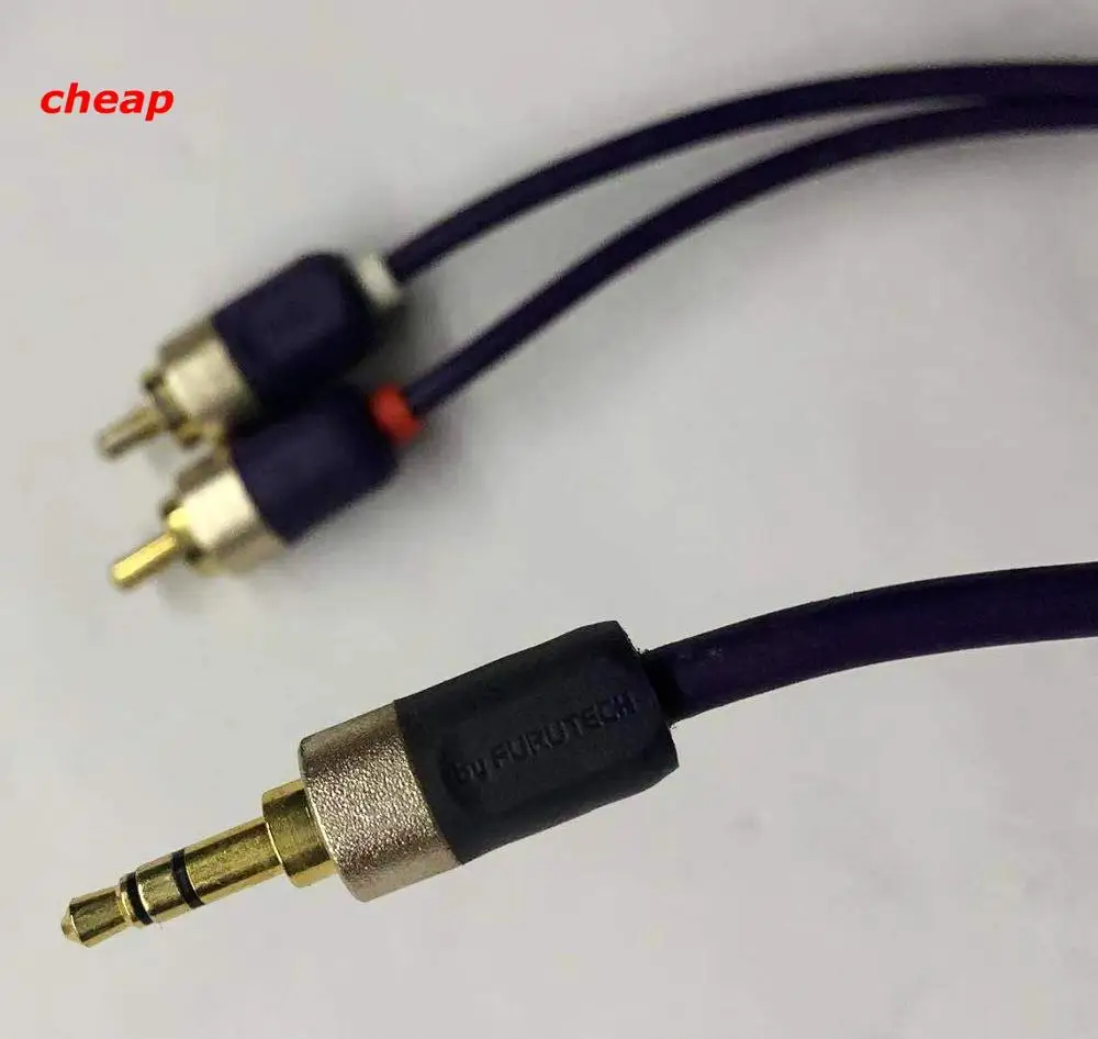 Бесплатная доставка кабель Hifi Furutech 3 5 мм на 2RCA | Электроника