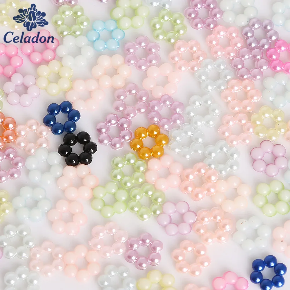 Flatback Imitation Pearl Beads Glue Cloth Accessories Craft Making