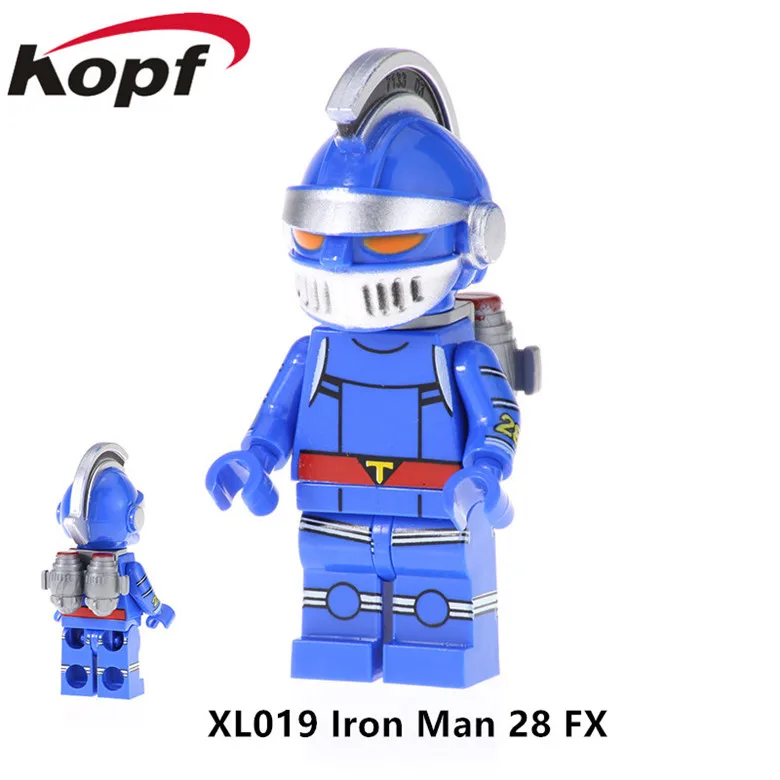 

20Pcs Super Heroes Iron Man 28 FX Ironman MS-04 Prototype Zaku Dolls Action Figures Building Blocks Children Toys Gift XL019