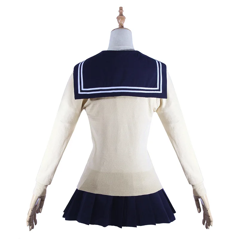 Coshome My Hero Academia Boku No Hero Akademia Himiko Toga Cosplay Costumes Women Girls Sweater Uniform Skirt Tie 4pcsset (3)