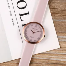 Casual de marca de moda relojes de pulsera para mujer 2019 nueva llegada Simple esfera rosa las mujeres reloj de cuarzo pulsera de las señoras reloj Vintage Top