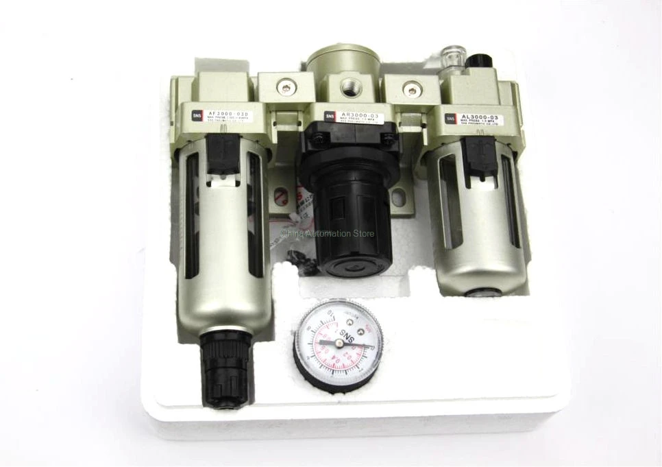 AC3000-03D G3/8 ''автоматический дренажный Тип источника воздуха лечебное Пневматический Масленка + фильтр + регулятор