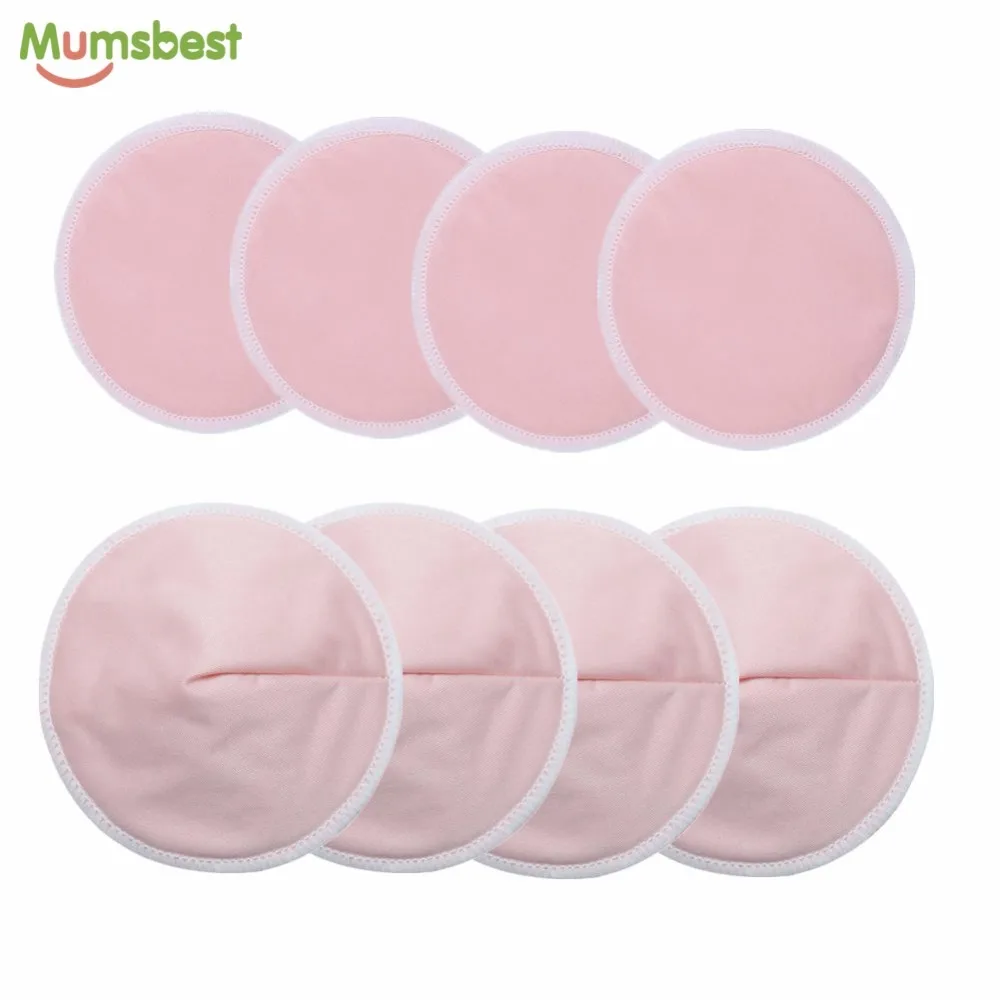 

[Mumsbest] 8 pcs Reusable Bamboo Breast Pad Nursing Pads For Mum Washable Waterproof Pregnant 12cm Wholesale Factory Nursing Pad