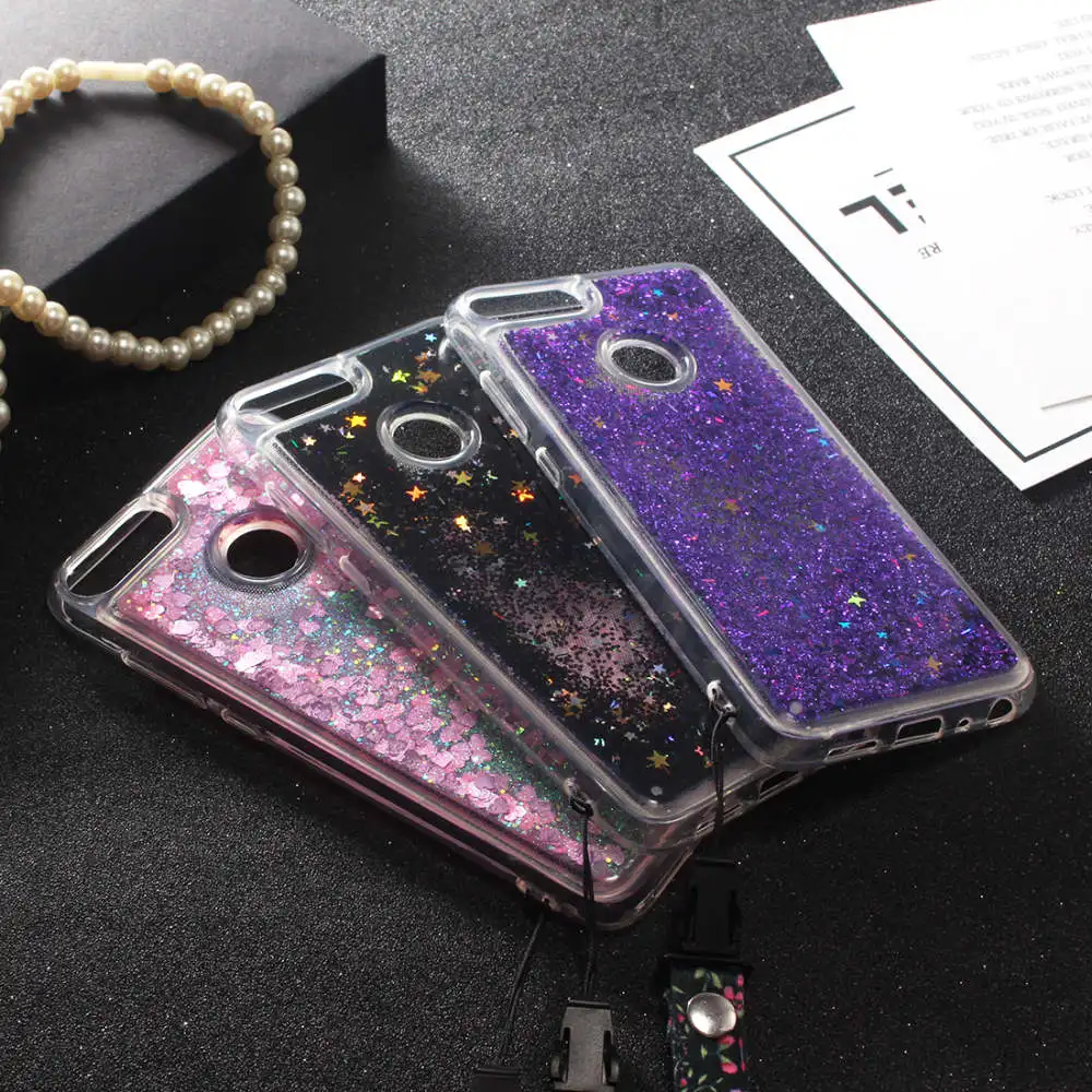 

Honor 10 case on cover for Huawei Honor 9 Lite case cover sFor Coque Huawei Honor 10 Liquid Glitter Dynamic Soft TPU phone cases