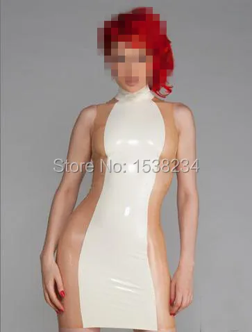 Латексное платье прозрачное и белое резиновое летнее вечерняя одежда|wear briefs|dress up