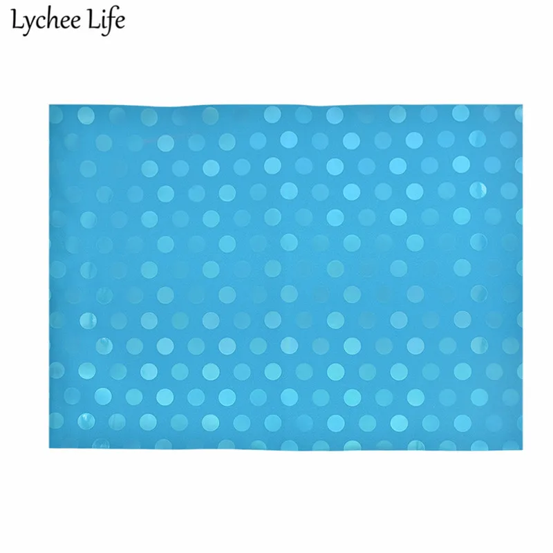 Lychee Life 29x21 см голографические точки искусственная кожа ткань Красочная сделай