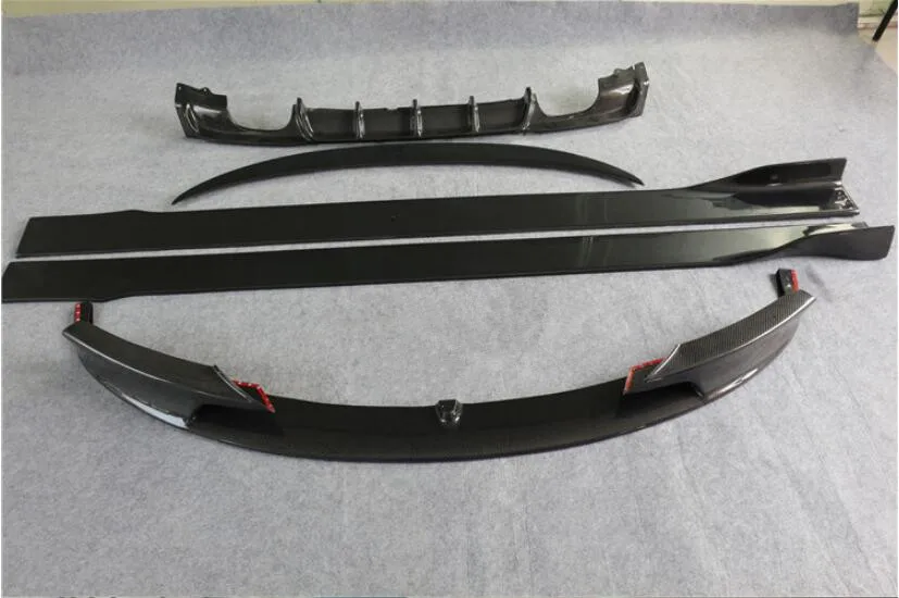 

Carbon Fiber CAR FRONT LIP BUMPER+SPOILER+REAR TRUNK DIFFUSER+SIDE BIDY SPLITTERS COVER FOR BMW F30 320i 328i 320d 325d 12-17