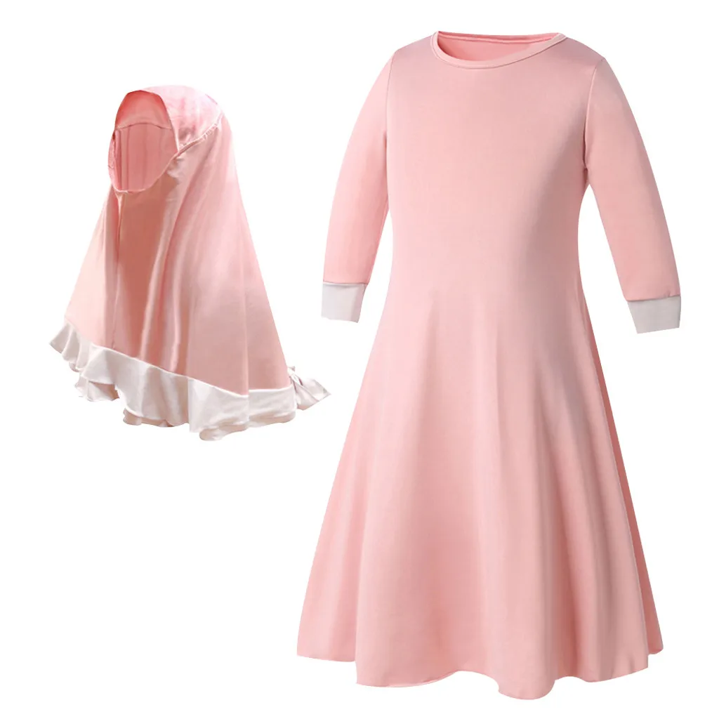 

Summer Children Newborn Toddler Baby Girl Boy Clothes Outfits Set Ramadan Muslim Abaya Dubai Robe Traditional Clothing Dress