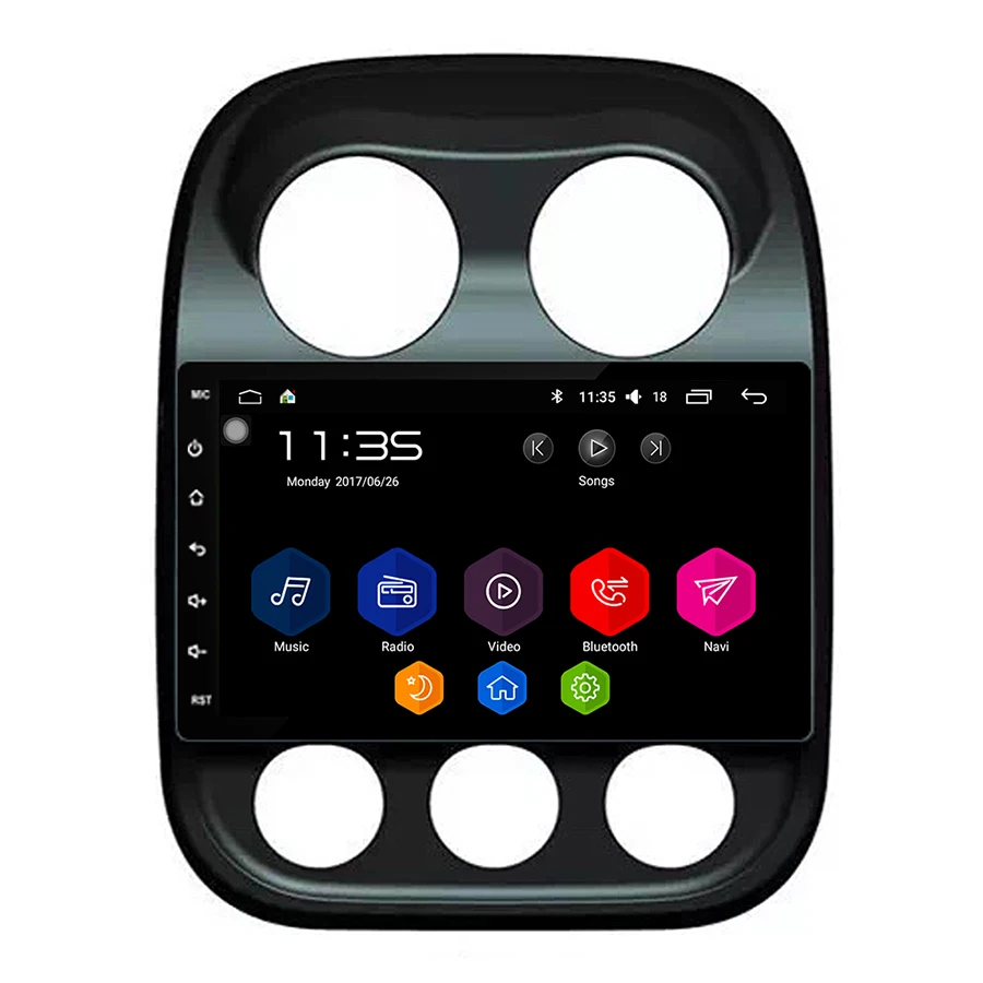 Flash Deal Asvegen Quad Core Android 7.1  Touch Screen Car Bluetooth Multimedia Player Radio Player For Jeep Compass with GPS Navigation 4