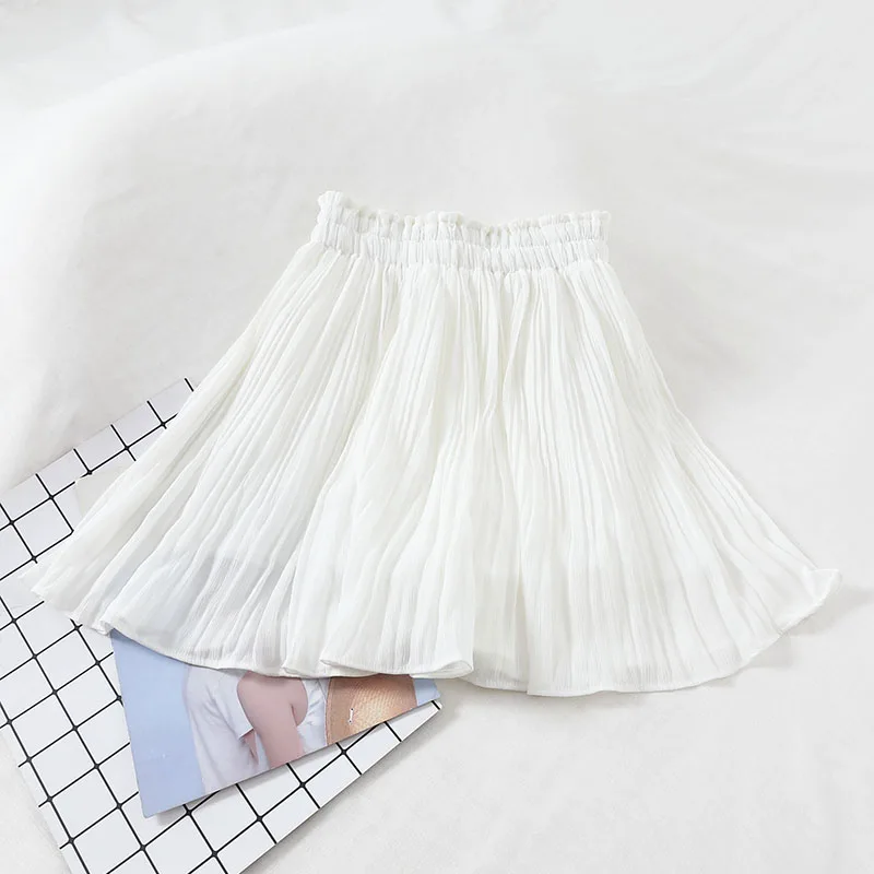 Женская плиссированная супер мини-юбка, шифоновая Летняя Повседневная Клубная юбка с высокой талией, сексуальная женская короткая мини-юбка размера плюс