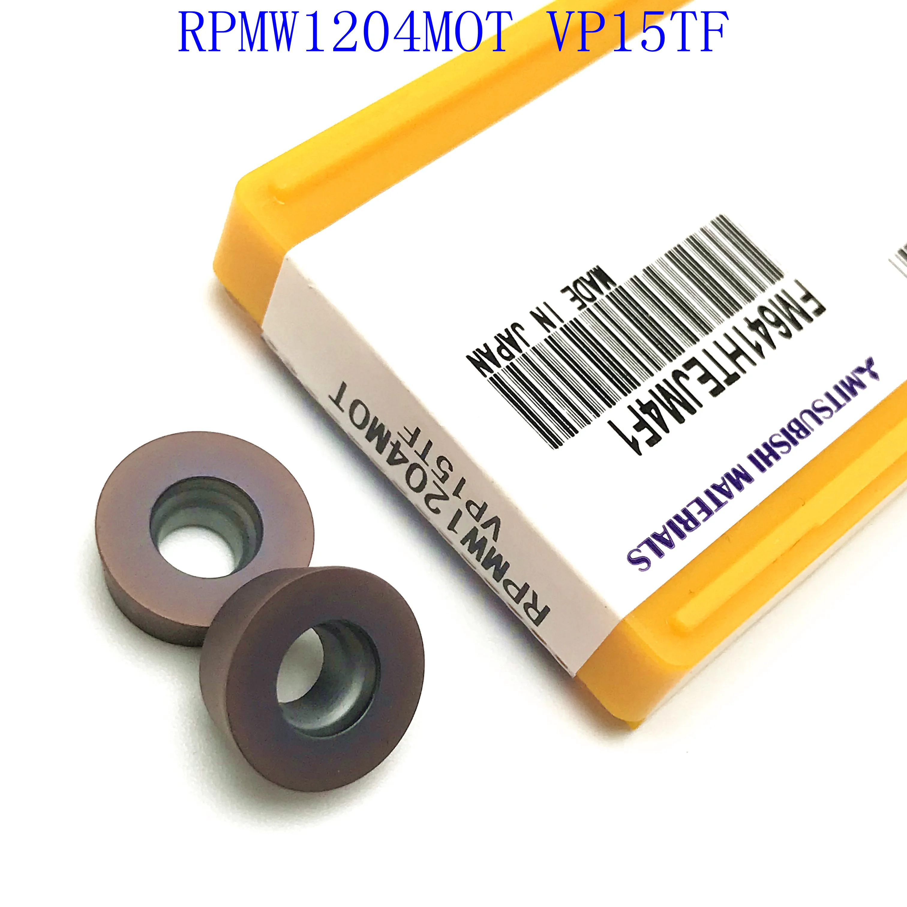 

20PCS face milling cutter accessories RPMW1204MOT VP15T high quality wear-resistant carbide blade CNC lathe cutter