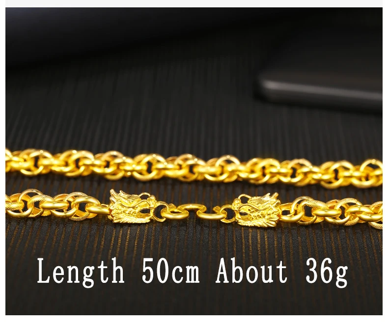 50cm About 36g JJF 24K ожерелье из чистого золота Настоящее AU 999 цельная Золотая цепь мужская Пряжка высококлассные Твердые классические ювелирные изделия горячая Распродажа Новинка - Цвет камня: 50cm About 36g