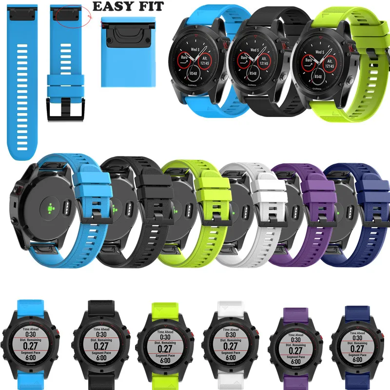 ASHEI Watchbands for Garmin Fenix 5X Band Easy Fit 26mm Width Soft Silicone Watch Strap for Garmin Fenix 5X Fenix 3 Fenix 3 HR ASHEI Watchbands for Garmin Fenix 5X Band Easy Fit 26mm Width Soft Silicone Watch Strap for Garmin Fenix 5X Fenix 3 Fenix 3 HR
