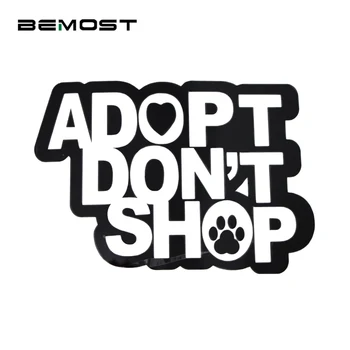 

BEMOST Cute Dog Paw With Peach Heart "Adopt Don't Shop" Car Stickers Decal Cartoon Animal Adopt Dog Cat Love Pet Car Styling