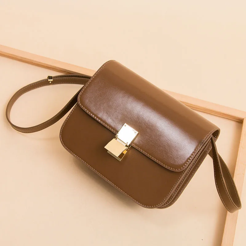 

High-end Custom Female Flap Bag PU Leather Vintage Box Bag Women Single Shoulder Bags Ladies Crossbody Bags Bolsas Feminina