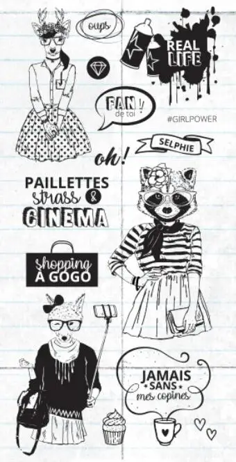

French Transparent Clear Stamp for DIY scrapbooking/Card Making C375