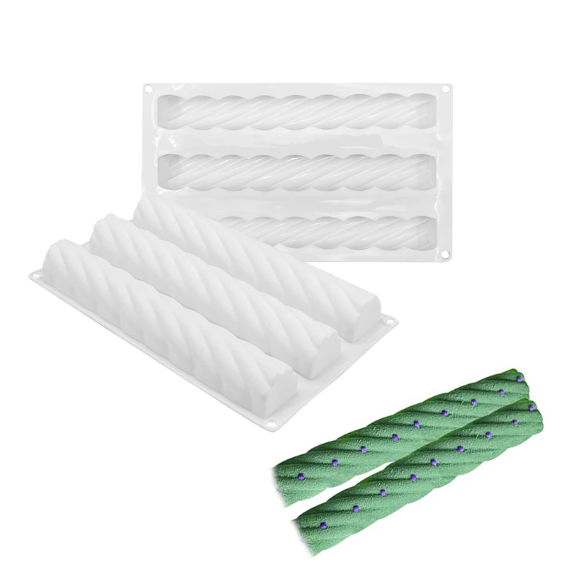 

Twist Rope String Shape Silicone Cake Mold DIY Jelly Chocolate Baking Mould Sugar Craft Fondant Cake Decorating Tools
